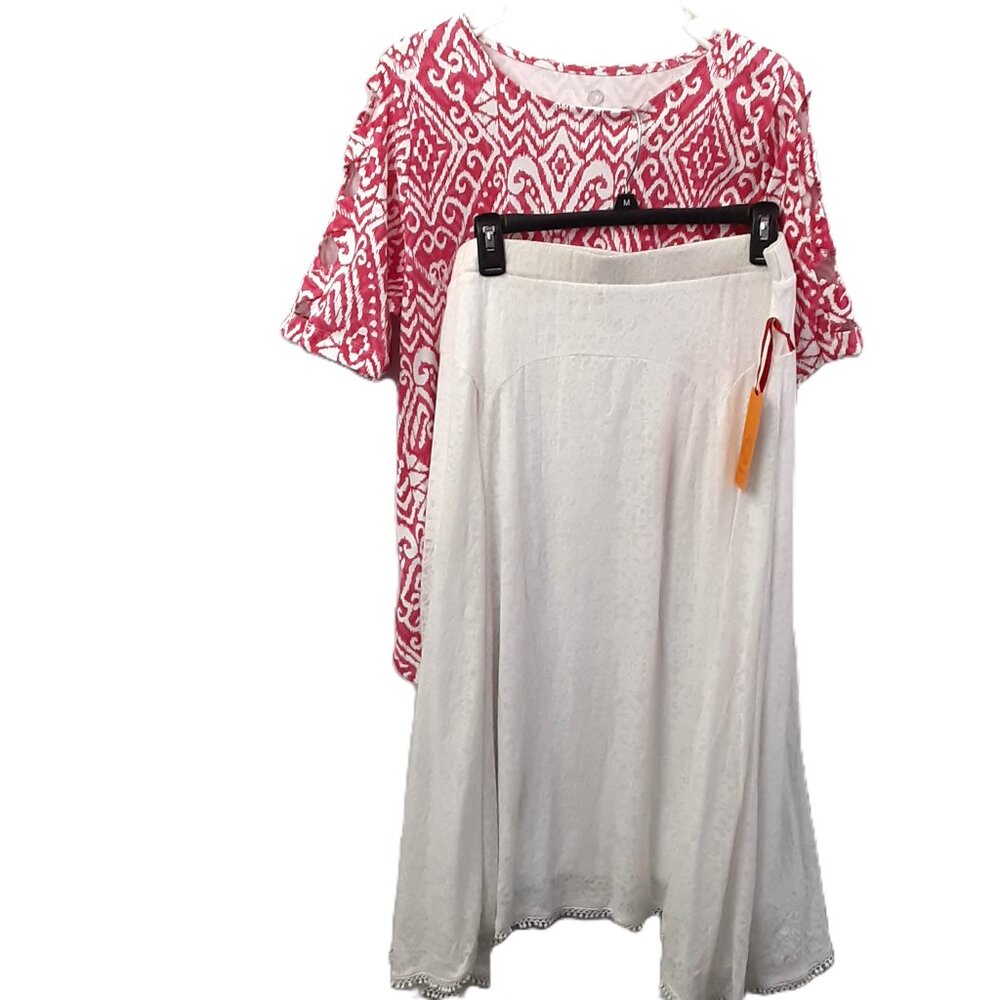 NWT Ruby Rd Set BLOUSE LARGE Lined Pullon SKIRT M… - image 1